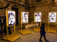 Artist lights illuminate Menotti Garibaldi Square in Ruvo di Puglia, Italy, on December 8, 2024. The courses and streets of Ruvo di Puglia's...