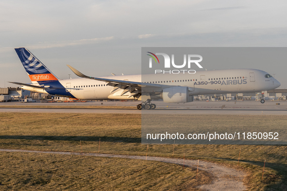 The Airbus A350-900 XWB cold weather testing aircraft was spotted in Milwaukee, Wisconsin 