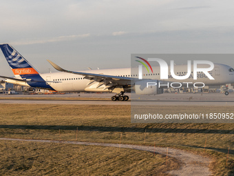 The Airbus A350-900 XWB cold weather testing aircraft was spotted in Milwaukee, Wisconsin (