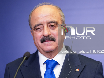 Mohamed Ali Nafti Tunisia's Minister of Foreign Affairs during press conference in Warsaw, Poland on December 09, 2024. (