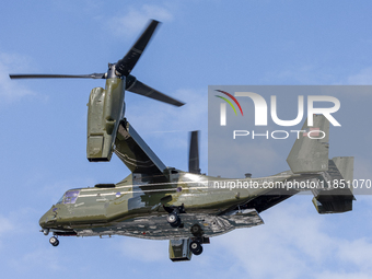 A V22 Osprey aircraft was spotted supporting the President of the United States (POTUS) during a visit to Chicago, Illinois, on August 19, 2...