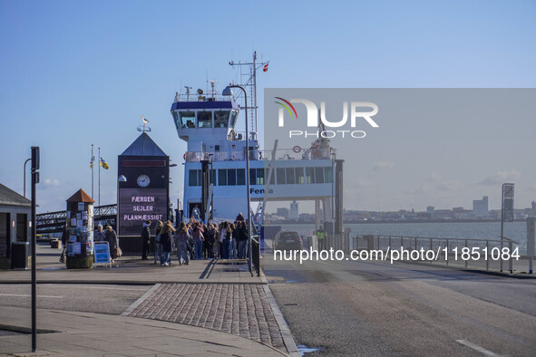 A general view of the ferry terminal is seen in Nordby, Fano Island, Denmark, on April 29, 2024. 