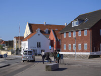 A general view of the city is seen in Nordby, Fano Island, Denmark, on April 29, 2024. (