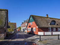 A general view of the city is seen in Nordby, Fano Island, Denmark, on April 29, 2024. (