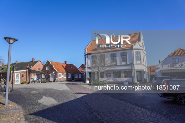 A general view of the city is seen in Nordby, Fano Island, Denmark, on April 29, 2024. 