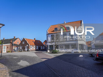 A general view of the city is seen in Nordby, Fano Island, Denmark, on April 29, 2024. (