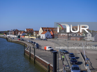 A general view of the port and ferry terminal is seen in Nordby, Fano Island, Denmark, on April 29, 2024. (