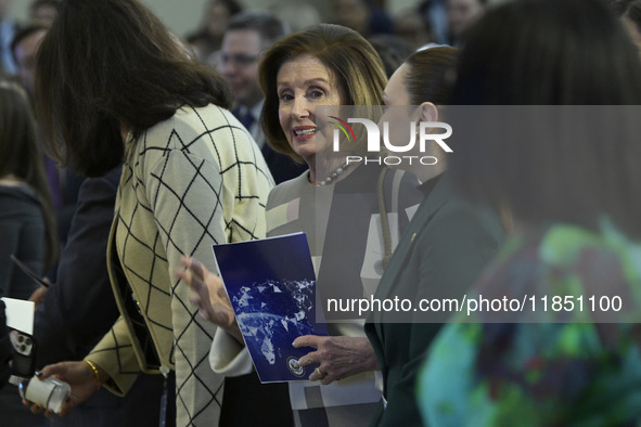 US Former Speaker Nancy Pelosi attends the Anti-Corruption Champions Award Ceremony at the Department of State headquarters in Washington DC...