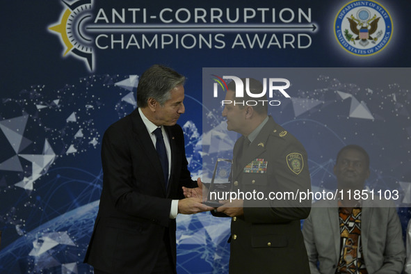 US Secretary of State Antony Blinken honors Jorge Mora Cortes from Colombia for investigating corruption at the highest level in his country...