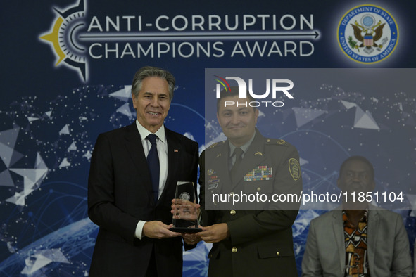 US Secretary of State Antony Blinken honors Jorge Mora Cortes from Colombia for investigating corruption at the highest level in his country...