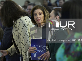 US Former Speaker Nancy Pelosi attends the Anti-Corruption Champions Award Ceremony at the Department of State headquarters in Washington DC...