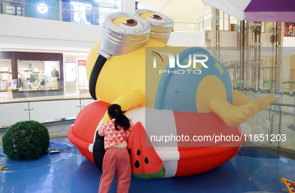 Capitaland Group holds its first Minions time-themed exhibition with Universal Studios Theme Park in Shanghai, China, on December 8, 2024. 