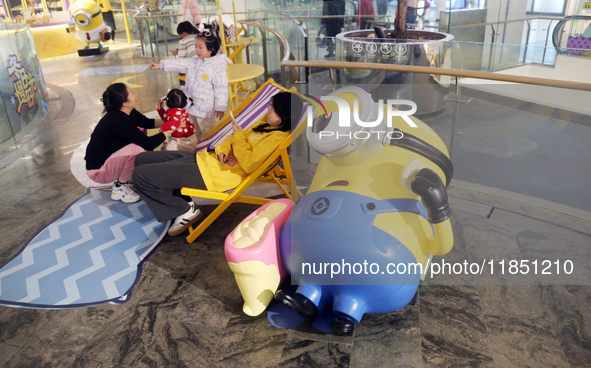 Capitaland Group holds its first Minions time-themed exhibition with Universal Studios Theme Park in Shanghai, China, on December 8, 2024. 