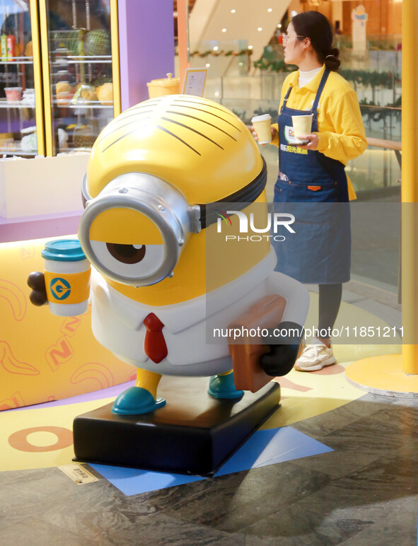 Capitaland Group holds its first Minions time-themed exhibition with Universal Studios Theme Park in Shanghai, China, on December 8, 2024. 