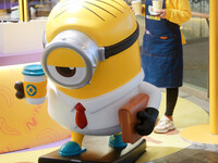 Capitaland Group holds its first Minions time-themed exhibition with Universal Studios Theme Park in Shanghai, China, on December 8, 2024. (