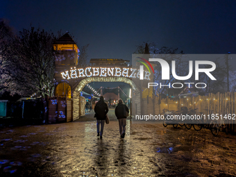 The Märchenbazar at the Olympic Park South in Munich, Bavaria, Germany, on December 9, 2024, offers a unique experience for visitors. Runnin...