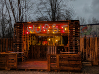 The Märchenbazar at the Olympic Park South in Munich, Bavaria, Germany, on December 9, 2024, offers a unique experience for visitors. Runnin...