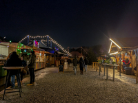 The Märchenbazar at the Olympic Park South in Munich, Bavaria, Germany, on December 9, 2024, offers a unique experience for visitors. Runnin...