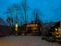 The Märchenbazar at the Olympic Park South in Munich, Bavaria, Germany, on December 9, 2024, offers a unique experience for visitors. Runnin...