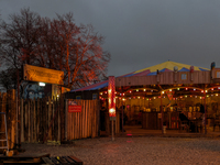 The Märchenbazar at the Olympic Park South in Munich, Bavaria, Germany, on December 9, 2024, offers a unique experience for visitors. Runnin...