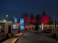 The Märchenbazar at the Olympic Park South in Munich, Bavaria, Germany, on December 9, 2024, offers a unique experience for visitors. Runnin...