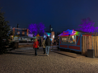 The Märchenbazar at the Olympic Park South in Munich, Bavaria, Germany, on December 9, 2024, offers a unique experience for visitors. Runnin...