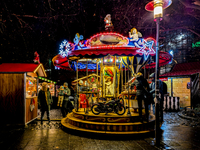 The Neuhauser Christmas Market at Rotkreuzplatz in Munich, Bavaria, Germany, on December 9, 2024, offers a welcoming and relaxed atmosphere,...