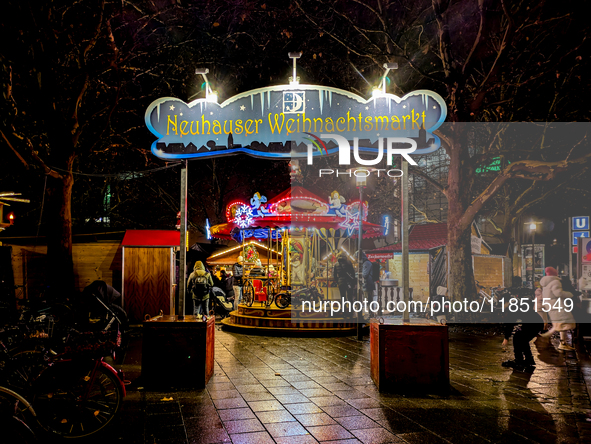 The Neuhauser Christmas Market at Rotkreuzplatz in Munich, Bavaria, Germany, on December 9, 2024, offers a welcoming and relaxed atmosphere,...