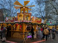 The Neuhauser Christmas Market at Rotkreuzplatz in Munich, Bavaria, Germany, on December 9, 2024, offers a welcoming and relaxed atmosphere,...