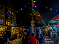 The Neuhauser Christmas Market at Rotkreuzplatz in Munich, Bavaria, Germany, on December 9, 2024, offers a welcoming and relaxed atmosphere,...