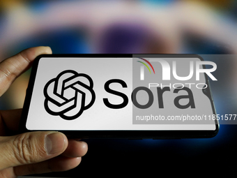 OpenAI officially launches the AI video generation model Sora in Suqian, Jiangsu, China, on December 10, 2024. (