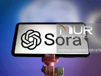 OpenAI officially launches the AI video generation model Sora in Suqian, Jiangsu, China, on December 10, 2024. (