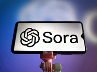 OpenAI officially launches the AI video generation model Sora in Suqian, Jiangsu, China, on December 10, 2024. (