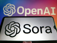 OpenAI officially launches the AI video generation model Sora in Suqian, Jiangsu, China, on December 10, 2024. (