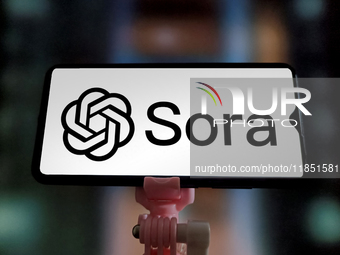 OpenAI officially launches the AI video generation model Sora in Suqian, Jiangsu, China, on December 10, 2024. (