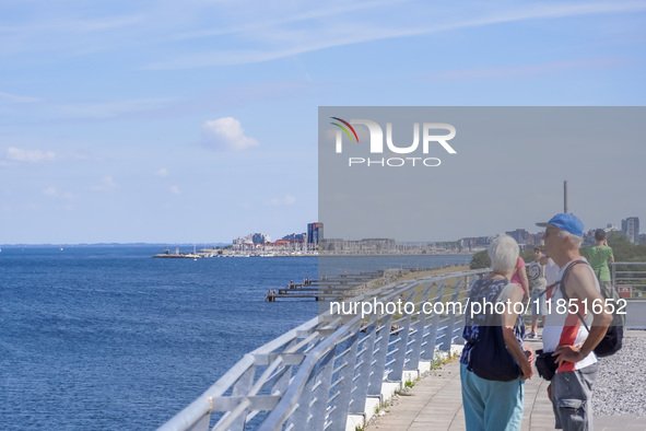 The Oresund Bridge, a double-track railway and dual carriageway bridge-tunnel between Sweden and Denmark by the Baltic Sea, is seen in Malmo...