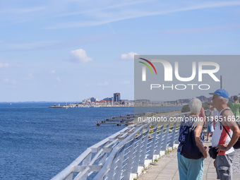 The Oresund Bridge, a double-track railway and dual carriageway bridge-tunnel between Sweden and Denmark by the Baltic Sea, is seen in Malmo...