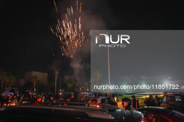 Syrians Gather In The Umayyad Square In The Heart Of Damascus To Celebrate The Fall Of The Assad Regime On December 9, 2024.