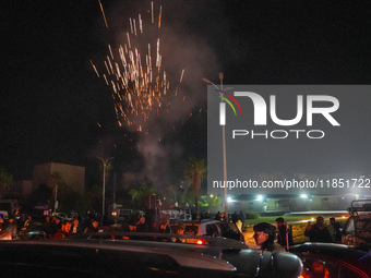 Syrians Gather In The Umayyad Square In The Heart Of Damascus To Celebrate The Fall Of The Assad Regime On December 9, 2024.(