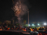 Syrians Gather In The Umayyad Square In The Heart Of Damascus To Celebrate The Fall Of The Assad Regime On December 9, 2024.(