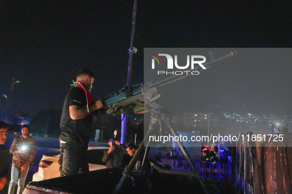 Syrians Gather In The Umayyad Square In The Heart Of Damascus To Celebrate The Fall Of The Assad Regime On December 9, 2024.