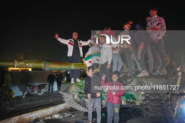 Syrians Gather In The Umayyad Square In The Heart Of Damascus To Celebrate The Fall Of The Assad Regime On December 9, 2024.