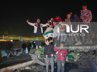 Syrians Gather In The Umayyad Square In The Heart Of Damascus To Celebrate The Fall Of The Assad Regime On December 9, 2024.(