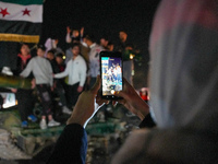 Syrians Gather In The Umayyad Square In The Heart Of Damascus To Celebrate The Fall Of The Assad Regime On December 9, 2024.(