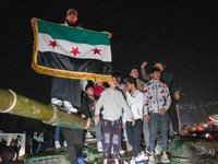 Syrians Gather In The Umayyad Square In The Heart Of Damascus To Celebrate The Fall Of The Assad Regime On December 9, 2024.(