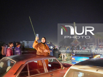 Syrians Gather In The Umayyad Square In The Heart Of Damascus To Celebrate The Fall Of The Assad Regime On December 9, 2024.(