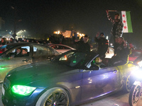 Syrians Gather In The Umayyad Square In The Heart Of Damascus To Celebrate The Fall Of The Assad Regime On December 9, 2024.(