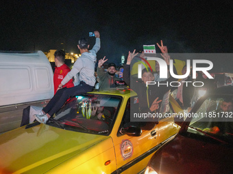 Syrians Gather In The Umayyad Square In The Heart Of Damascus To Celebrate The Fall Of The Assad Regime On December 9, 2024.(