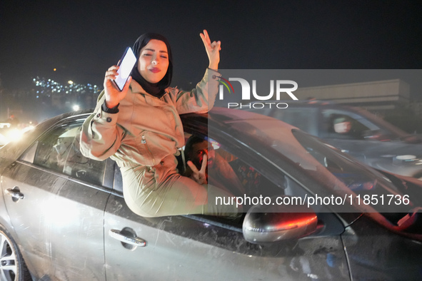 Syrians Gather In The Umayyad Square In The Heart Of Damascus To Celebrate The Fall Of The Assad Regime On December 9, 2024.