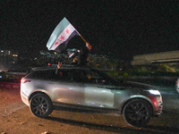 Syrians Gather In The Umayyad Square In The Heart Of Damascus To Celebrate The Fall Of The Assad Regime On December 9, 2024.(